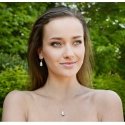 Levien Elegant Gold Plated Earrings with Pear Crystals Levien Elegant Gold Plated Earrings with Pear Crystals