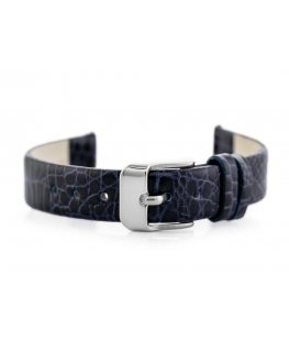 Pacific Blue W57 leather watch strap - navy blue - 12mm