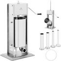 Royal Cateringin makkarantäyttölaite, pystysuora makkarantäyttölaite, manuaalinen, 15 l + 4 suppiloa Royal Cateringin makkarantäyttölaite, pystysuora makkarantäyttölaite, manuaalinen, 15 l + 4 suppiloa