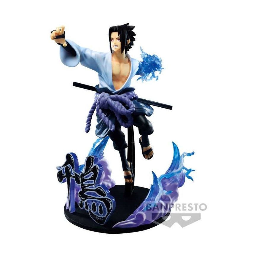 Banpresto Naruto Shippuden Vibration Stars Sasuke Uchiha Erikoisfiguuri 20cm – 2