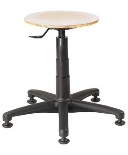 MEVA Swivel workshop stool on a stable base without wheels
