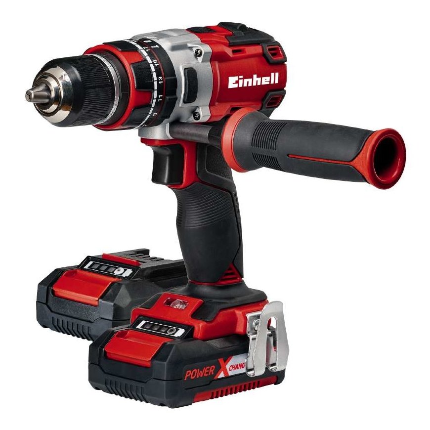 Einhell TE-CD 18 Li-i BL Avaimeton 1,69 kg Alumiini, musta, Punainen