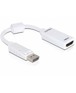 DeLOCK 61767 videokaabliadapter 0,125 m DisplayPort HDMI tüüp A (Standard) Valge