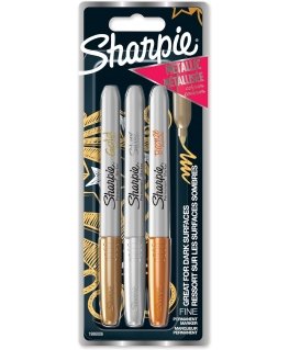 Sharpie 1986006 marķieris 3 pcs Smalks gals Bronza, Zelts, Sudrabs