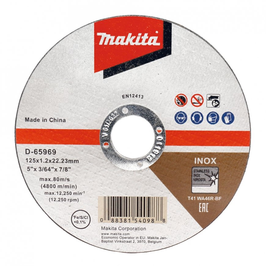 Makita D-65969-12 leņķa slīpmašīnas aksesuārs Griešanas