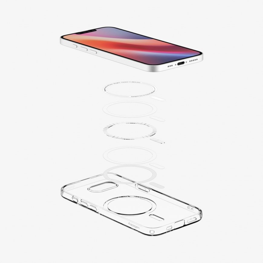 Spigen Liquid Crystal (MagFit) mobilo telefonu apvalks 15,5 cm (6.1") Aploksne Caurspīdīgs, Balts – 4