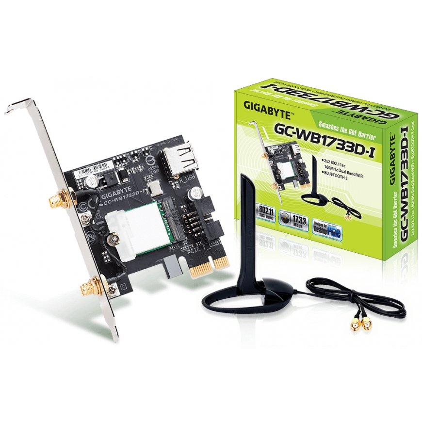 GIGABYTE GC-WB1733D-I verkkokortti Sisäinen WLAN / Bluetooth 1733 Mbit/s