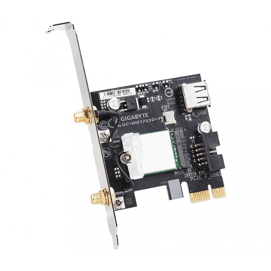 GIGABYTE GC-WB1733D-I tinklo plokštė Vidinis WLAN / Bluetooth 1733 Mbit/ai – 2