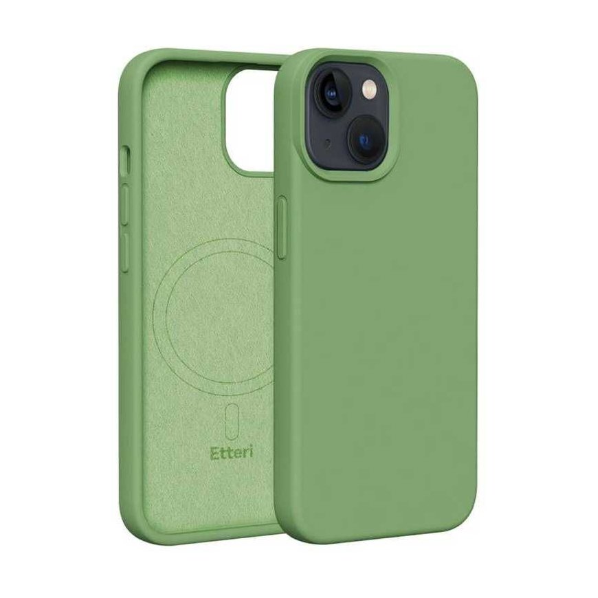 Kotelo Telforceone Etteri Silicone Mag Apple iPhone 14 6.1" vaaleanvihreä