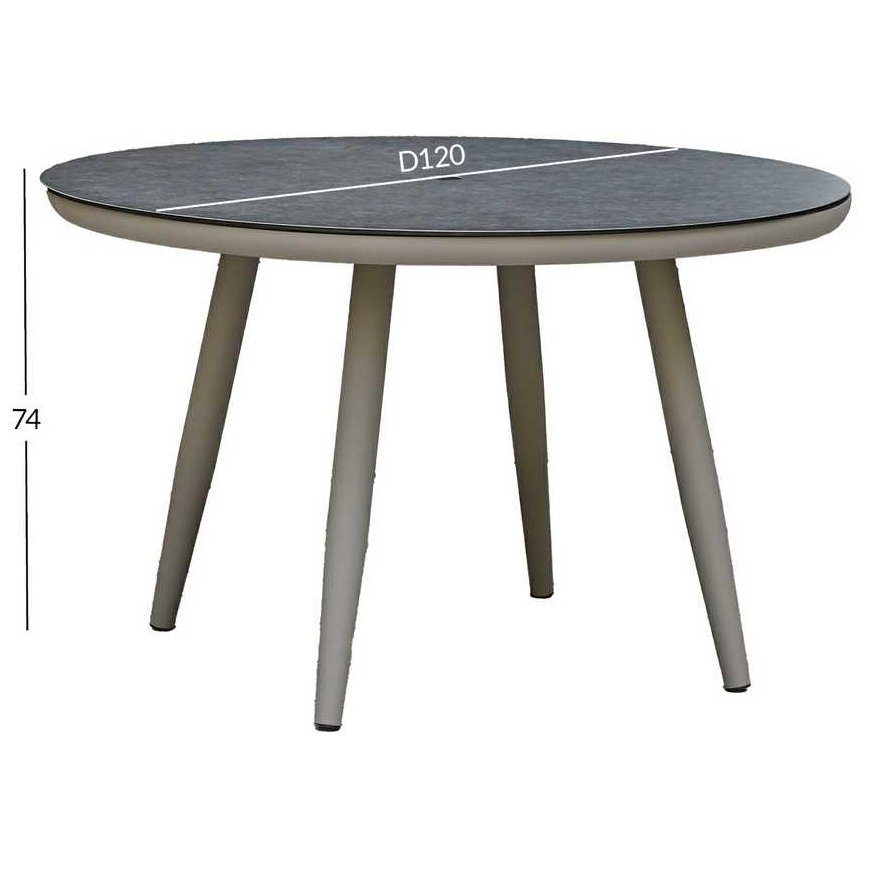 Table SILVA D120xH75cm, grayish beige – 2