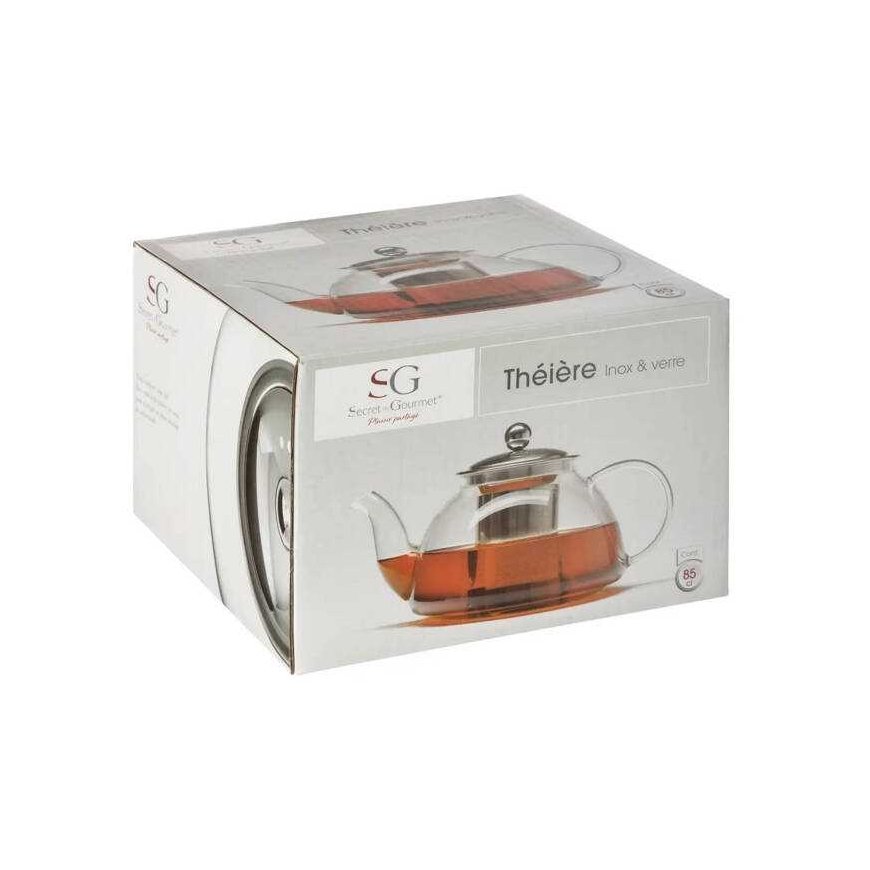 Secret De Gourmet Stiklinis ąsotis, arbatos virimo aparatas - 850 ml – 2