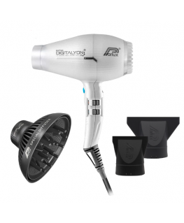 Hair dryer Parlux Digitalyon + MagicSense® diffuser, silver