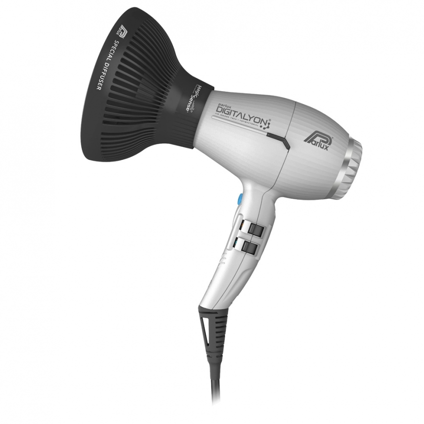Hair dryer Parlux Digitalyon + MagicSense® diffuser, silver – 3