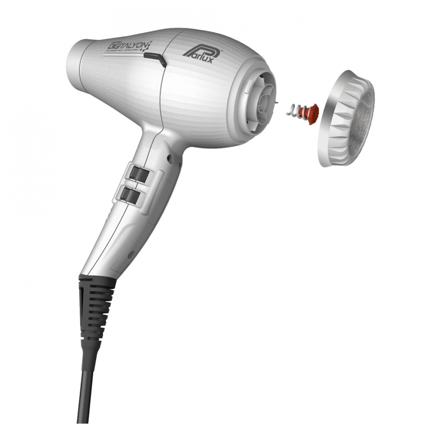 Hair dryer Parlux Digitalyon + MagicSense® diffuser, silver – 4