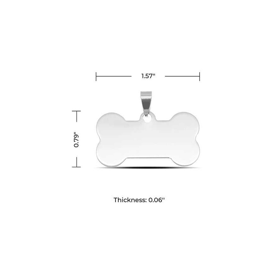 xTool bone-shaped stainless steel dog tag - 10pcs – 3