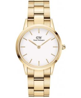 Daniel Wellington Iconic Link 32 -kello, kultainen, valkoinen, DW00100565