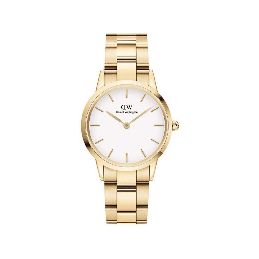 Daniel Wellington Iconic Link 32 -kello, kultainen, valkoinen, DW00100565