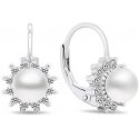 Brilio Silver Brilio Silver Silver earrings with pearls and zircons EA426W Brilio Silver Brilio Silver Silver earrings with pearls and zircons EA426W