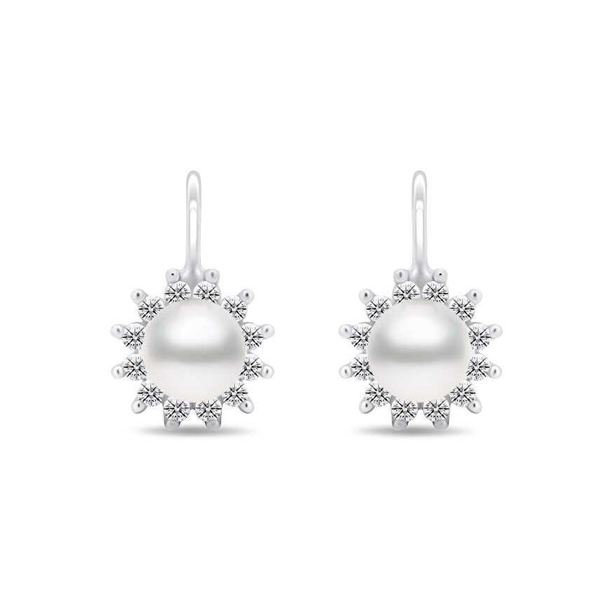 Brilio Silver Brilio Silver Silver earrings with pearls and zircons EA426W – 2
