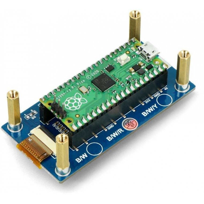 E-paper E-Ink display, 2.66” 296x152px, SPI, black, red, white, for Raspberry Pi Pico, Waveshare 20053 – 5