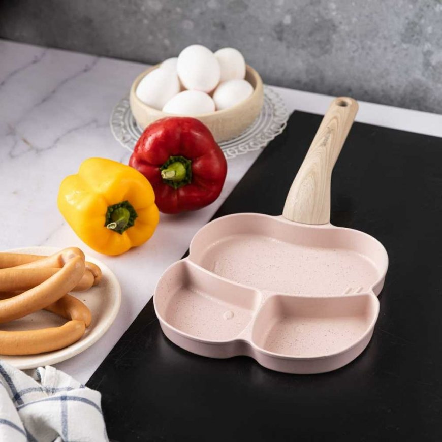 Klausberg Marble frying pan with 3 sections, pink – 4