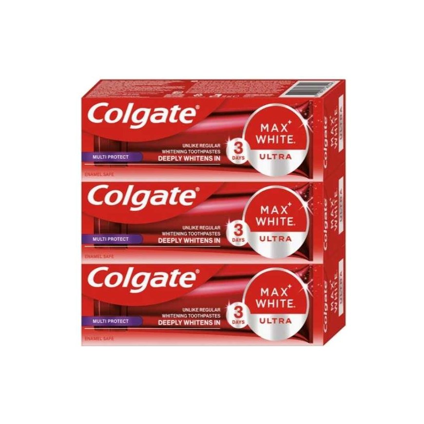 Colgate Toothpaste Max White Ultra Protect Trio 3 x 50 ml 50ml for teeth whitening