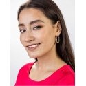 Marc Malone Stylish gold-plated circles Elena Black Earrings MCE23028G