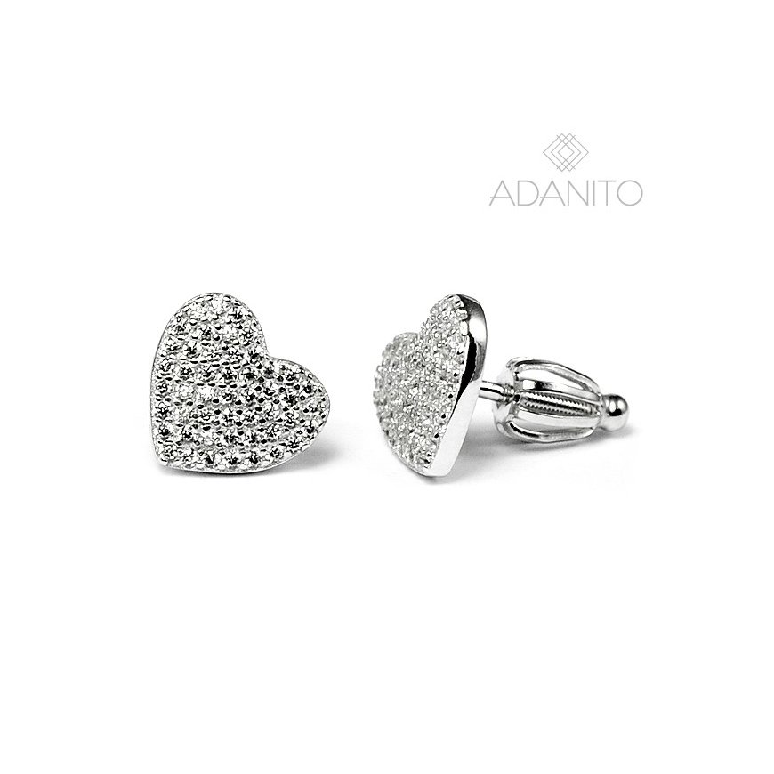 Beneto Sparkling Heart Earrings AGUP1491S