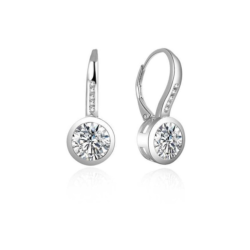 Beneto Silver earrings with zircons AGUC1837