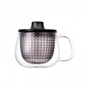 Secret De Gourmet Cup with strainer and lid Kinto UNITEA Grey, Secret De Gourmet Cup with strainer and lid Kinto UNITEA Grey,