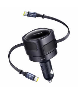 Baseus PD autolaturi 2x USB-C-porttia 60W, musta