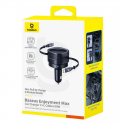 Baseus PD car charger 2x USB-C port 60W, black