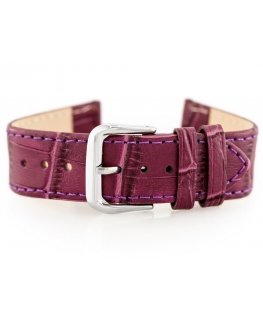 Pacific W41 nahkaranneke kellolle - violetti - 20 mm