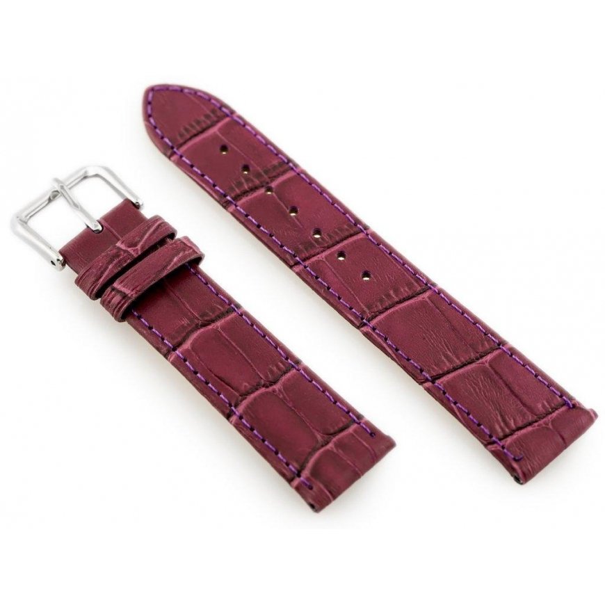 Pacific W41 nahkaranneke kellolle - violetti - 20 mm – 2
