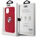 Karl Lagerfeld silikoninis Karl&Choupette Heads Ring MagSafe iPhone 15 dėklas – Raudona Karl Lagerfeld silikoninis Karl&Choupette Heads Ring MagSafe iPhone 15 dėklas – Raudona
