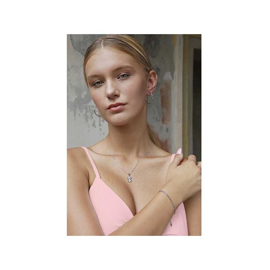 Evolution Group Silver angel necklace with Swarovski crystal 32077.1 – 4