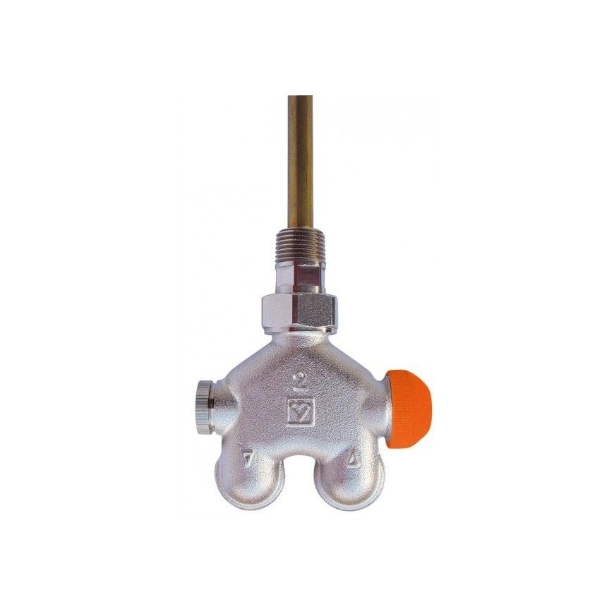 Towel dryer connection unit HERZ VUA-40, Bottom corner connection, without rim
