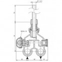 Towel dryer connection unit HERZ VUA-40, Bottom corner connection, without rim Towel dryer connection unit HERZ VUA-40, Bottom corner connection, without rim