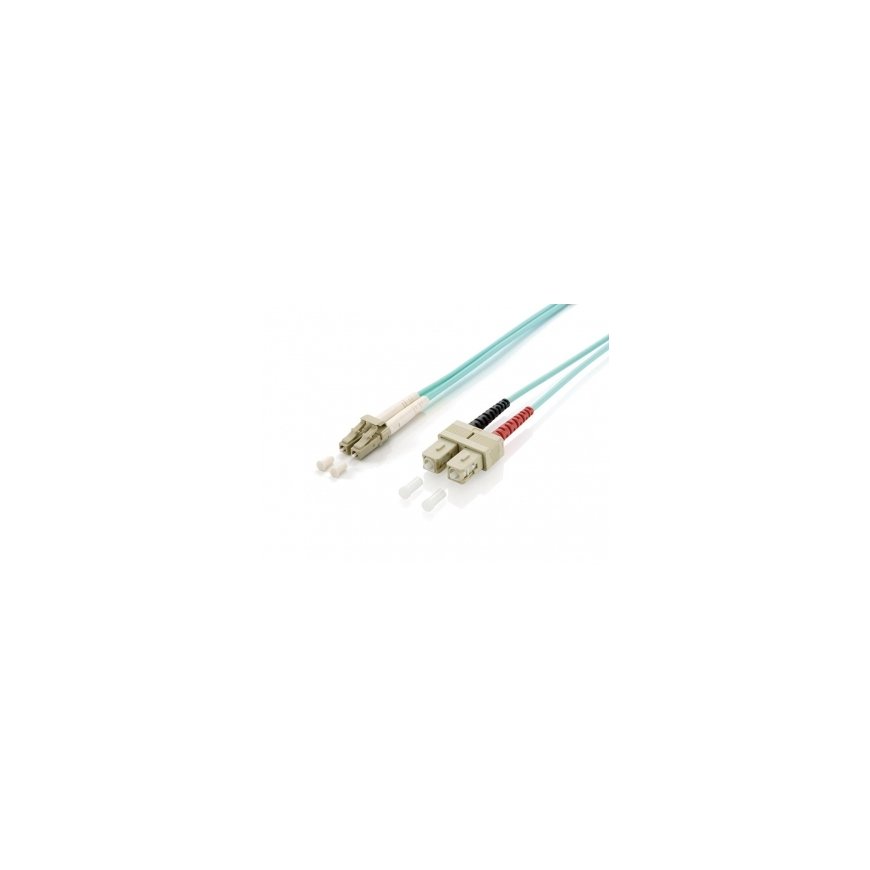 Equip LC/SC Fiber Optic Patch Cable, OM3, 2.0m