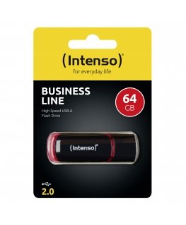 Intenso 64GB USB2.0 USB atmintukas USB A tipo 2.0 Juoda, Raudona