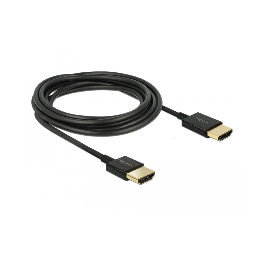 DeLOCK 85117 HDMI-kaabel 0,25 m HDMI tüüp A (Standard) Must