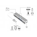 Equip 133480 sülearvuti dokk ja pordireplikaator USB 3.2 Gen 1 (3.1 Gen 1) Type-C Hõbe Equip 133480 sülearvuti dokk ja pordireplikaator USB 3.2 Gen 1 (3.1 Gen 1) Type-C Hõbe
