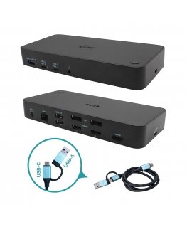 i-tec CATRIPLEDOCKPDPRO dokstacija Vadu USB 3.2 Gen 1 (3.1 Gen 1) Type-C Melns