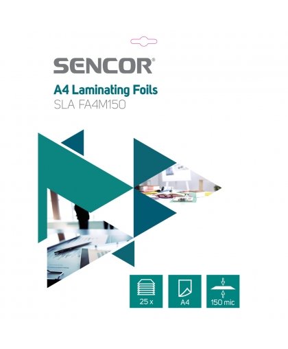 SENCOR A4 Laminating Pouches SLA FA4M150
