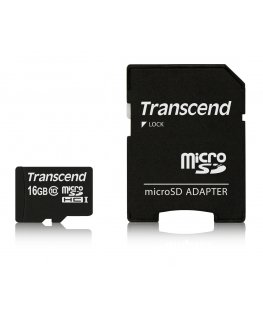 Transcend microSDXC/SDHC Class 10 16GB with Adapter