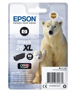 Epson Polar bear C13T26314012 tintes kārtridžs 1 pcs Oriģināls Augsta (XL) produktivitāte Foto melns