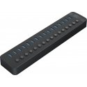 Orico CT2U3-16AB 16x USB-A 3.0 Hub with Switches - Black Orico CT2U3-16AB 16x USB-A 3.0 Hub with Switches - Black