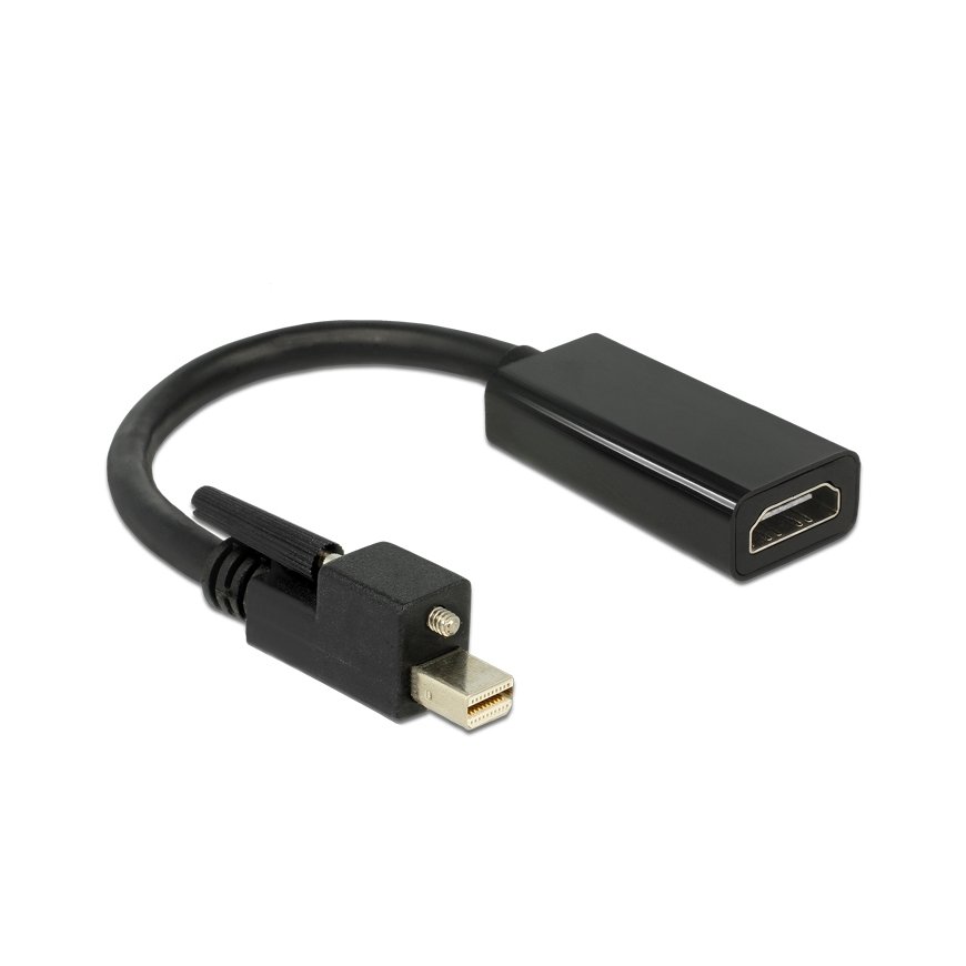 DeLOCK 62640 vaizdo kabelio adapteris 0,25 m Mini DisplayPort HDMI Juoda