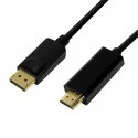 LogiLink CV0128 vaizdo kabelio adapteris 3 m DisplayPort HDMI A tipo (standartinis) Juoda LogiLink CV0128 vaizdo kabelio adapteris 3 m DisplayPort HDMI A tipo (standartinis) Juoda