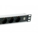 Equip 333315 блок распределения питания 7 розетка(и) 1U Черный, Серебристый Equip 333315 блок распределения питания 7 розетка(и) 1U Черный, Серебристый